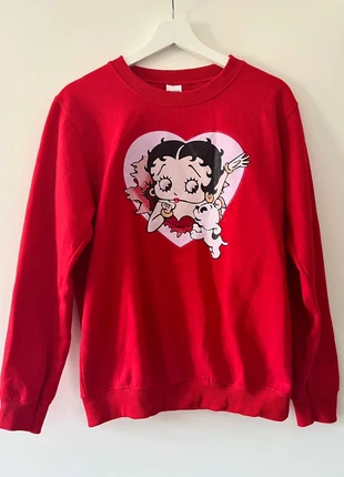 Betty Boop Vintage Red Sweatshirt 🍒, brand: Gildan, condizioni: Ottime, taglia: M / IT 42 / EU 38, €11.05, €12.30 include la Protezione acquisti