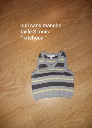 Pull sans manche, brand: Kitchoun, condition: Very good, size: 3-6 months / 62 cm, €1.00, €1.75 includes Buyer Protection