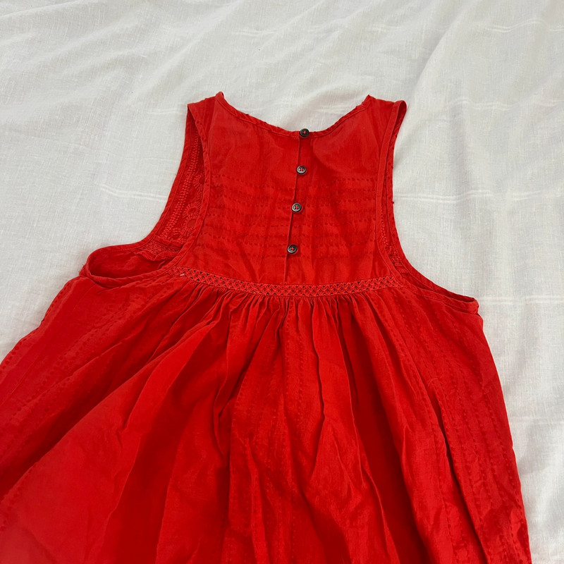 Madewell red embroidered tank top 4