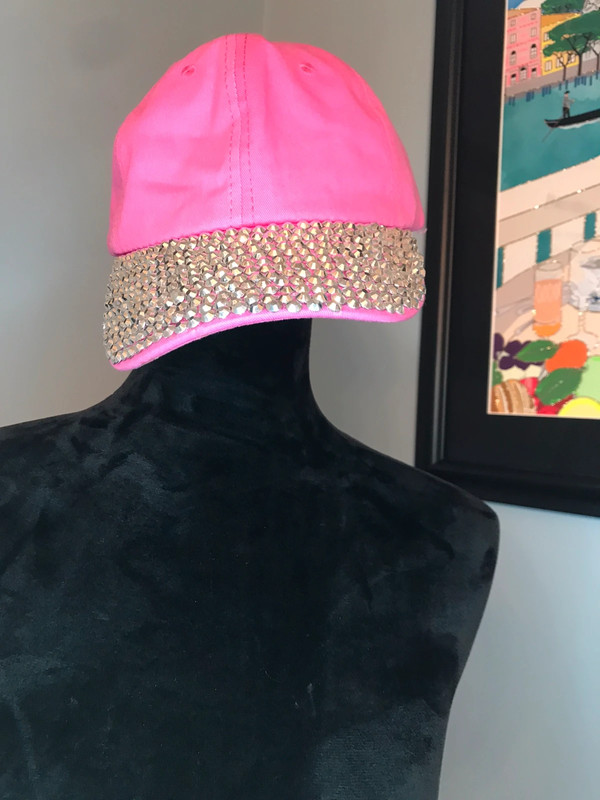 NWT Pink and Silver Rhinestone Bling Baseball Cap 2