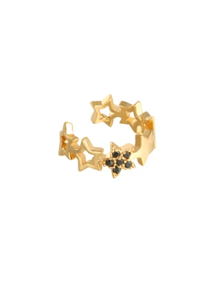 Earcuff stars in a row black, merk: ashley jewellery, staat: Nieuw met prijskaartje, € 3,99, € 4,89 inclusief Kopersbescherming