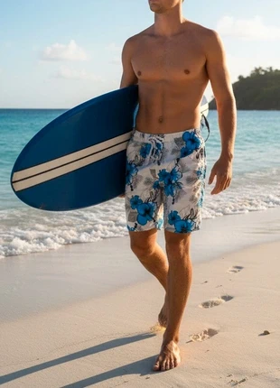 Maillot de Bain Homme Floral Bleu & Blanc - Neuf, marque: korex, état: Très bon état, taille: M, 3,00 €, 3,85 € Protection acheteurs incluse