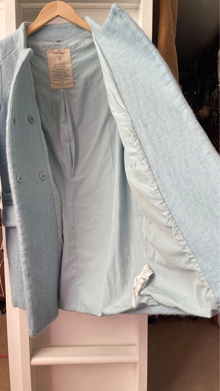 Zara ladies baby blue coat UK xs