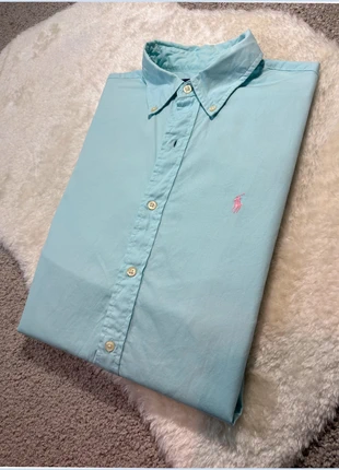 Chemise Ralph Lauren Feather Weight Twill turquoise 416N, merk: Ralph Lauren, staat: Veelgebruikt, maat: M, € 24,40, € 26,32 inclusief Kopersbescherming Pro