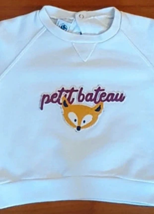 Felpa unisex, marca: Petit Bateau, estado: Muito bom, tamanho: 9-12 meses / 74 cm, €6.00, €7.00 inclui Proteção do Comprador