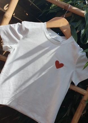 Tee-shirt cœur terracotta taille 2/3 ans, marque: Mere et Fille, état: Neuf avec étiquette, taille: 24-36 mois / 92 cm, 10,00 €, 11,20 € Protection acheteurs (Pro) incluse