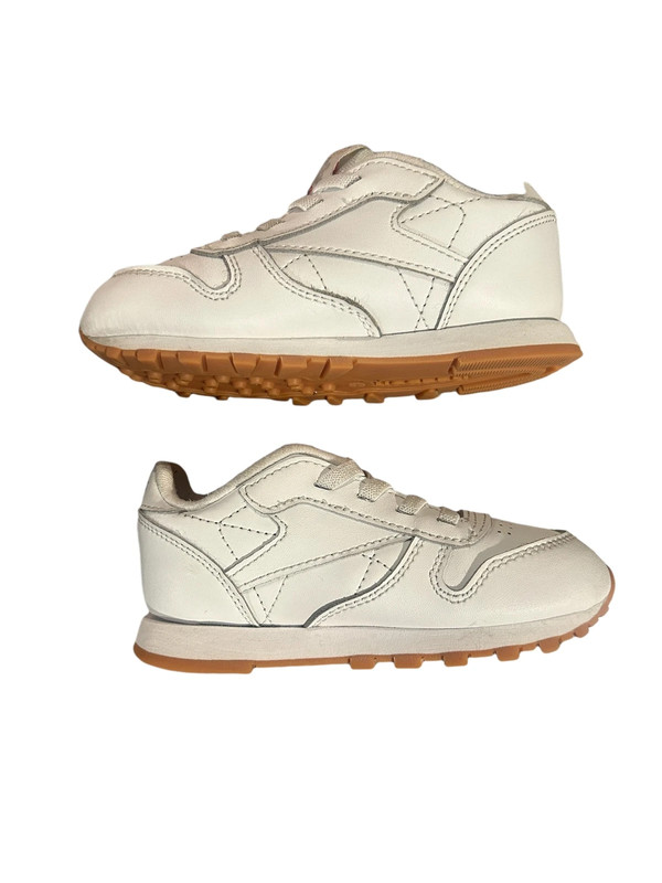 Reebok Classic Leather White Baby Boy Girl Toddler Shoes Sneakers Size 8 3