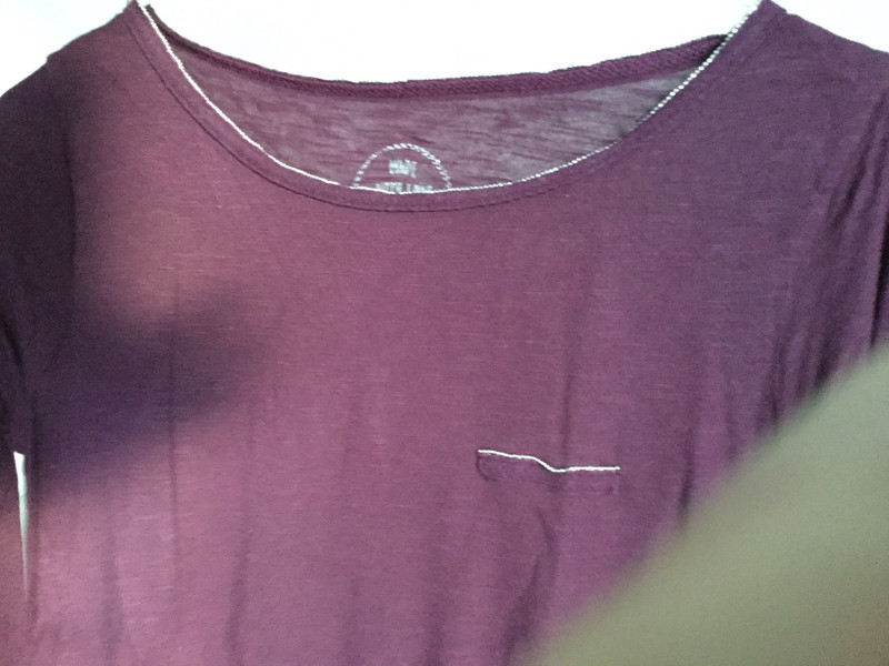 Tee-shirt bordeaux/violet Etam, manches longues, taille S 3