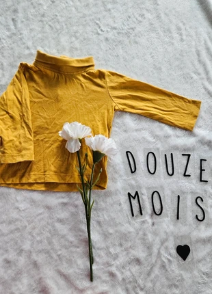 Sous pull moutarde manches longues bébé 12 mois, marque: Mots d'enfants, état: Bon état, taille: 9-12 mois / 74 cm, 3,00 €, 3,85 € Protection acheteurs incluse