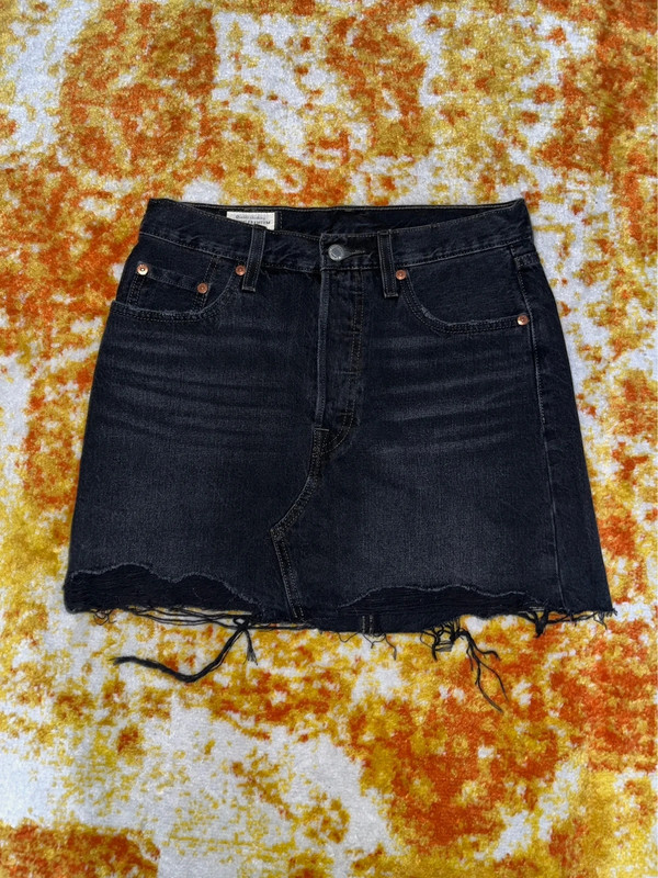 Levis Premium Black Denim Mini Skirt 1