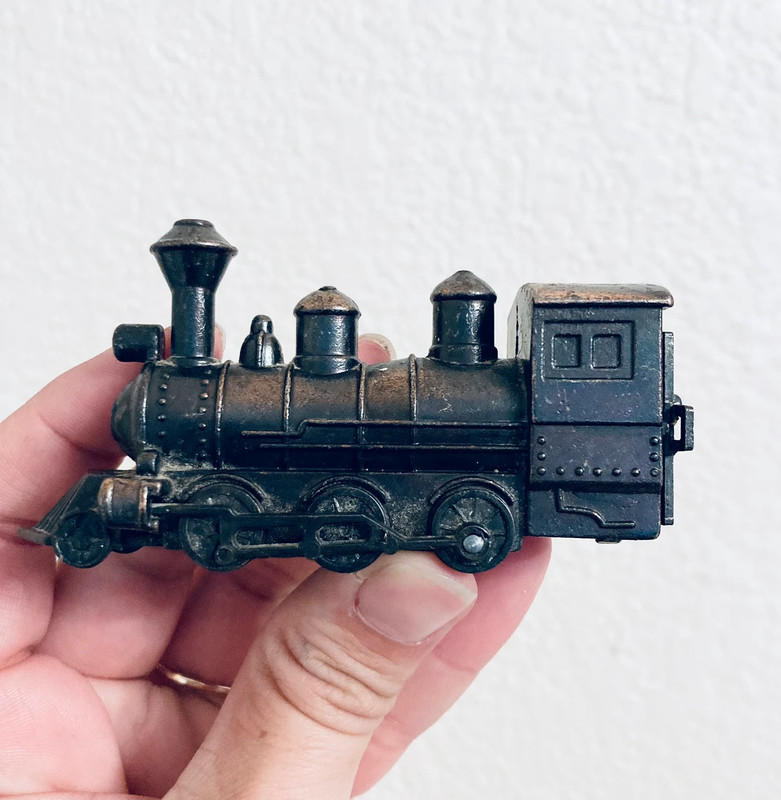 Miniature Die Cast Train Pencil Sharpener Engine Steam Locomotive Vintage Metal 2