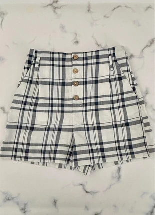 Pantaloncini a righe blu e bianchi Pimkie, marca: Pimkie, estado: Muito bom, tamanho: XS / 34 / 6, €1.00, €1.75 inclui Proteção do Comprador