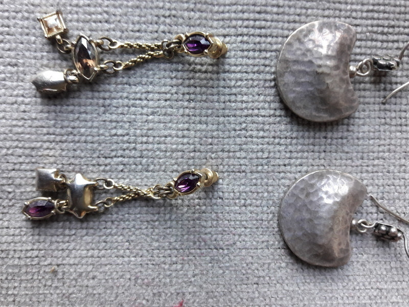 2 paires de boucles argent et perles réplique bijoux anciens 2