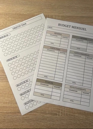 Fiche budgétaire mensuelle + défi 500€ A4, condizioni: Nuovo con cartellino, €3.99, €4.89 include la Protezione acquisti Pro