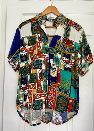 Vintage summer print shirt patterned 80s 70s 90s, brand: Vintage Dressing, condition: Good, size: M / 10, £15.00, £16.45 includes Buyer Protection