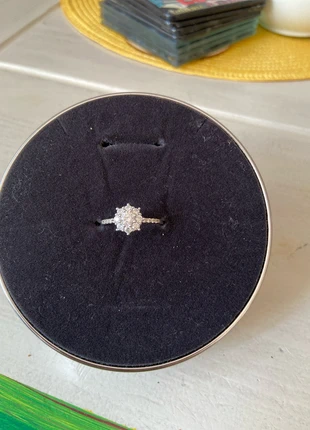 Bague argent et zirconium, marca: Argent, estado: Muito bom, tamanho: 19 mm Ø / 21, €30.00, €32.20 inclui Proteção do Comprador