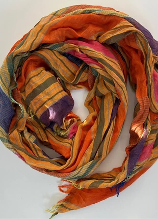 🧣 Écharpe / Foulard Grande Taille à Rayures Multicolores Vibrantes, marque: Fashion, état: Très bon état, 3,00 €, 3,85 € Protection acheteurs incluse