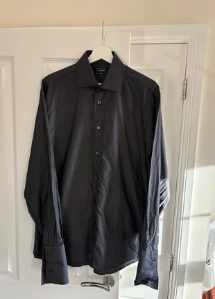 Duchamp London Charcoal Grey Slim Fit Long Sleeve Dress Shirt, brand: Duchamp, condition: Very good, size: 16 in | 40 cm, £5.99, £6.99 includes Buyer Protection