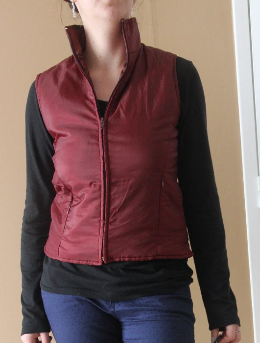 Blouson sans manches bordeau - photo numéro 3