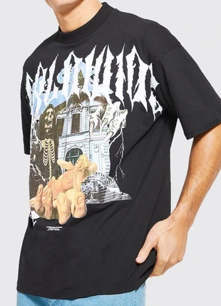 Tall Oversized Worldwide Skeleton T-shirt BoohooMan, marca: BoohooMAN, estado: Muy bueno, tamaño: M, 25,00 €, 26,95 € Protección al comprador incluida