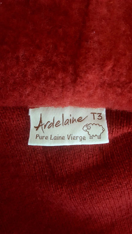 Veste rouge pure laine Ardelaine Vinted