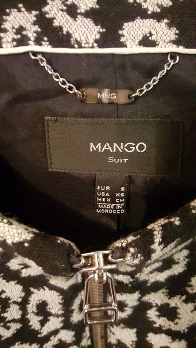 Veste Mango motifs noir et blanc 2