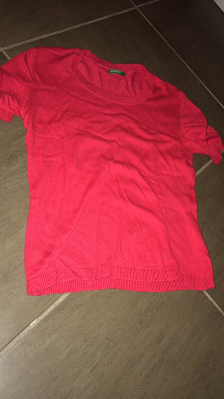 Tee shirt rouge coton  2