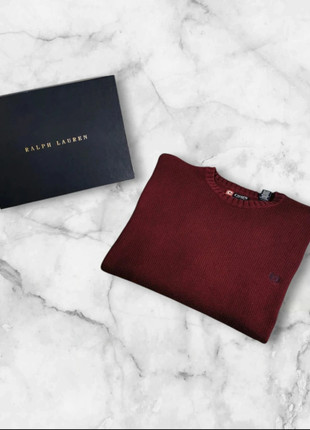 Pull en maille CHAPS by Ralph Lauren Col rond - Bordeaux - Taille XL Homme Logo Brodé -1663, marca: Chaps Ralph Lauren, estado: Muito bom, tamanho: XL, €17.90, €19.50 inclui Proteção do Comprador Pro