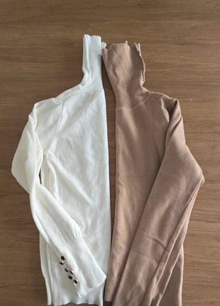 Deux col roulé blanc et marron, brand: Shein, condizioni: Nuovo senza cartellino, taglia: XS / IT 38 / EU 34, €8.50, €9.63 include la Protezione acquisti