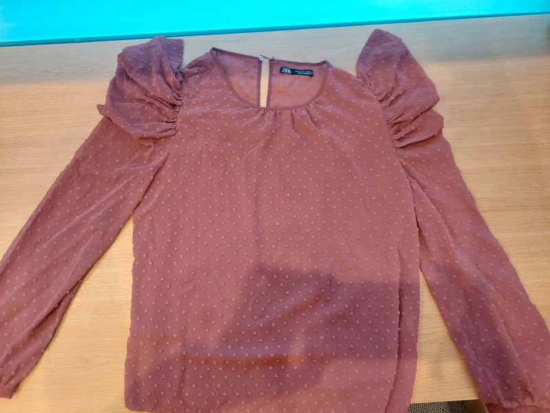 Blusa rosa lunares zara sale