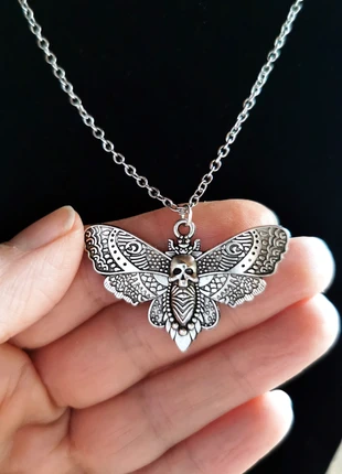 Collier Pendentif – Papillon Sphinx Tête de Mort – Gothique / Punk / Rock, marque: SirenRock, état: Neuf sans étiquette, 9,20 €, 10,36 € Protection acheteurs (Pro) incluse