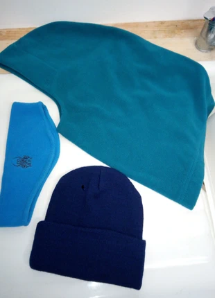 Lot hiver : bonnet, cache oreilles et cagoule enfant , estado: Muito bom, tamanho: 8-12 anos, 56 cm, €8.00, €9.10 inclui Proteção do Comprador