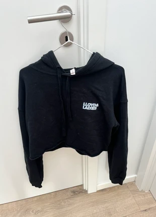 Crop top à capuche noir, estado: Muy bueno, tamaño: S / 36 / 8, 4,00 €, 4,90 € Protección al comprador incluida