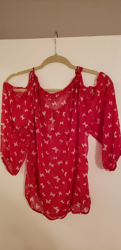 Cold shoulder butterfly blouse 4