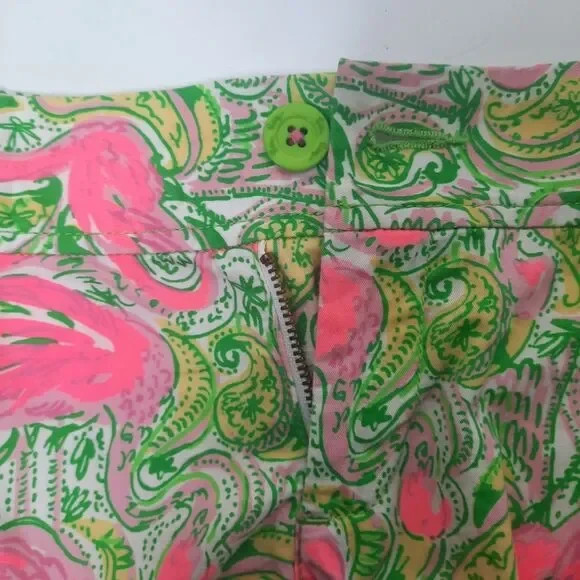 Lilly Pulitzer The Walsh Short Hot Wings Flamingo Size 00 3