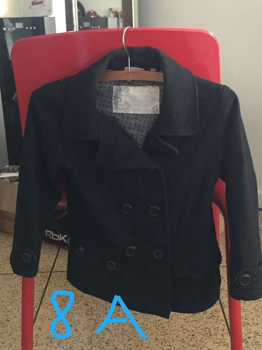 veste duffle coat noire boutonnée 8 ans 1