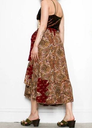 Paisley print wrap skirt | Jupe portefeuille avec motifs hippie bohème, marque: Vintage, état: Très bon état, taille: S / 36 / 8, 10,00 €, 11,20 € Protection acheteurs (Pro) incluse