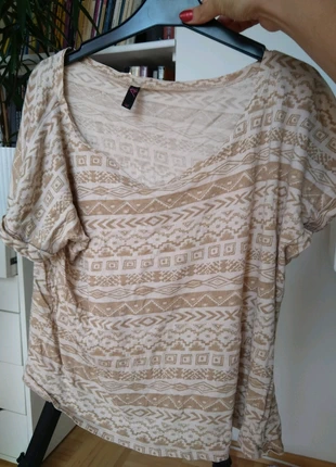 Vintage Azteken Muster T-Shirt Camel beige top streifen studio Print Zara h&m trend, marke: Vintage, zustand: Sehr gut, größe: S / 36 / 8, 14,80 €, 15,74 € inklusive Vinted-Käuferschutz