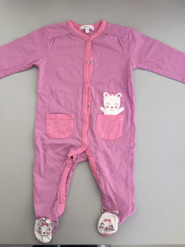 Pyjama Kitchoun rose coton 12 mois 1