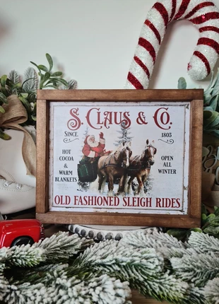 Cadre sign farmhouse en bois décoration saisonnière de Noël, marque: le comptoir farmhouse, état: Très bon état, 15,00 €, 16,45 € Protection acheteurs incluse