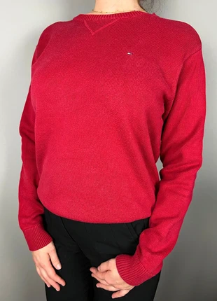 Pull Tommy Hilfiger rouge logo brodé - XL femme - coton LTH 533, marque: Tommy Hilfiger, état: Très bon état, taille: XL / 42 / 14, 20,00 €, 21,70 € Protection acheteurs (Pro) incluse