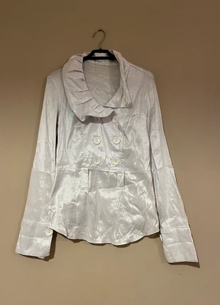 Y2k camicia bianca lucida per costume cosplay - taglia L - stile anni 90 / 2000, brand: S&W, condizioni: Ottime, taglia: L / IT 44 / EU 40, €3.00, €3.85 include la Protezione acquisti