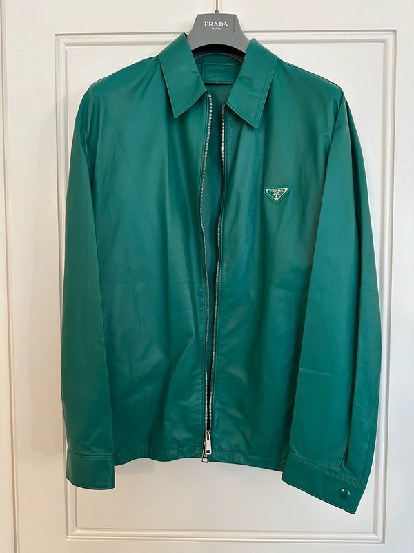 Prada Green nappa leather jacket