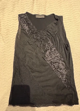 t-shirt noir dentelle, marca: Kathleen Madden, estado: Bom, tamanho: M / 38 / 10, €8.00, €9.10 inclui Proteção do Comprador