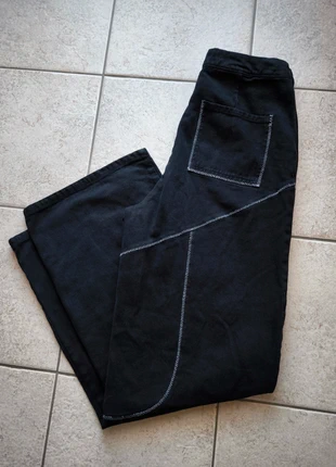 Jeans moderni neri a gamba larga, marque: TRNPOPLAB, état: Neuf sans étiquette, taille: XL / 42 / 14, 10,00 €, 11,20 € Protection acheteurs incluse