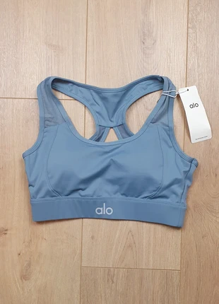 Brassière yoga/fitness Style Alo | Taille S | Bleu clair | très bon état | VT169, marca: ALO, estado: Muito bom, tamanho: S, €17.95, €19.55 inclui Proteção do Comprador