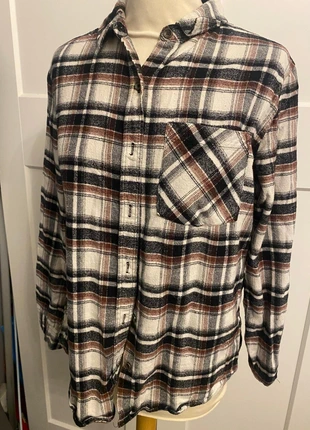 Forever 21 brown and cream checked shirt UK10, brand: Forever 21, condition: Very good, size: M / UK 12-14, £5.99, £6.99 includes Buyer Protection