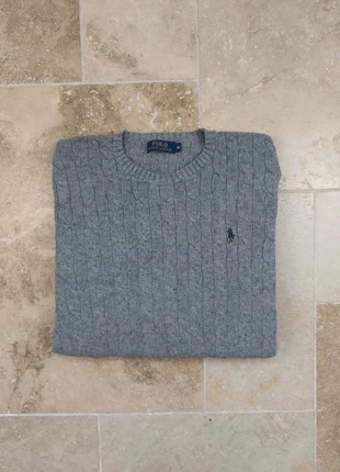 Magnifique pull torsadé Ralph Lauren - Homme M - gris Logo vert - 100% soie de tussah, marke: Ralph Lauren, zustand: Sehr gut, größe: M, 115,00 €, 121,45 € beinhaltet Vinted-Käuferschutz Pro