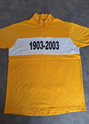 RARE Maillot Jaune Cyclisme Centenaire Tour de France Vintage 1903-2003 logo brodé Taille L Homme, marca: Tour de France, estado: Muito bom, tamanho: L, €50.00, €53.20 inclui Proteção do Comprador