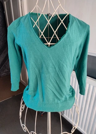 M&S per Una made in Italy teal v-neck 3/4 sleeve knitted jumper size 12- 14, brand: Per Una, condition: Very good, size: M / UK 12-14, £4.00, £4.90 includes Buyer Protection